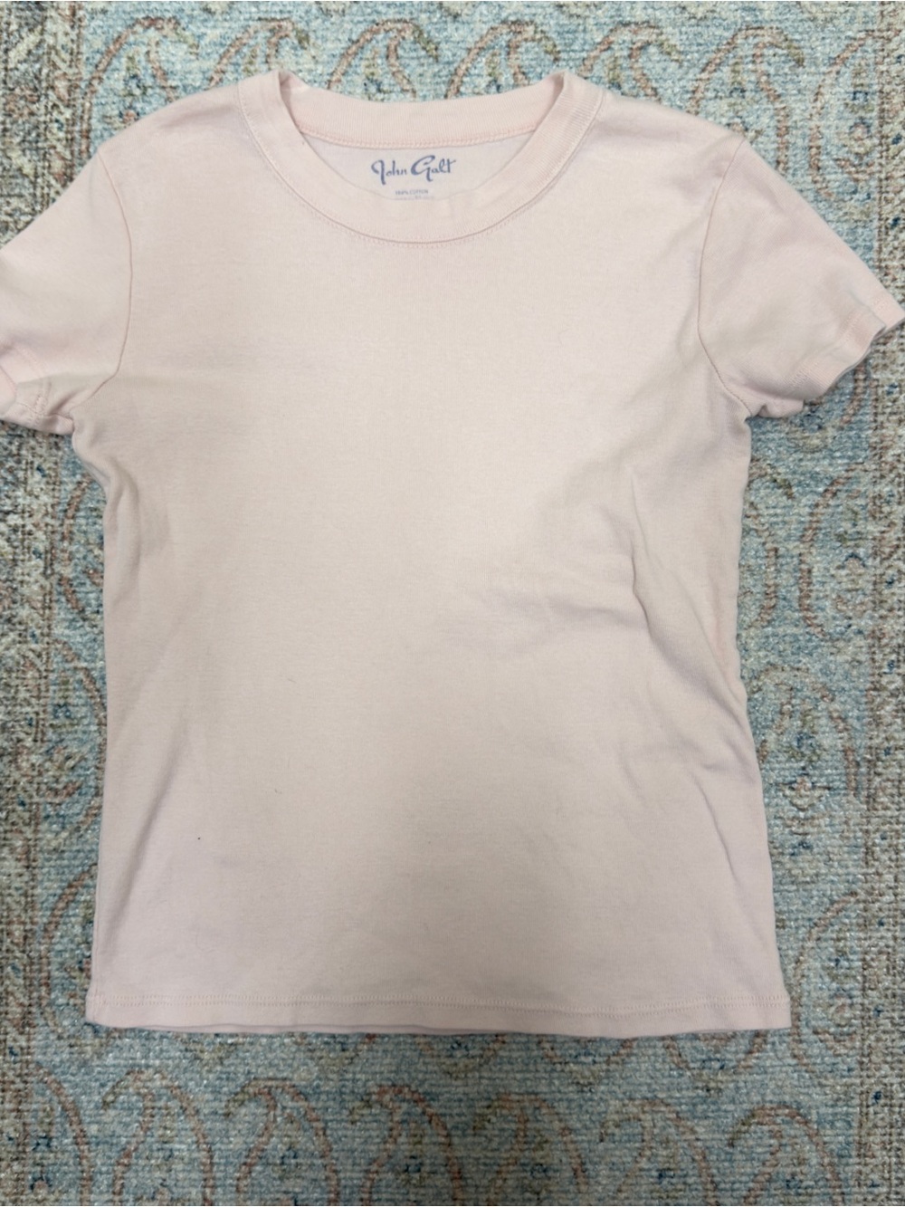 Brandy Melville Light Pink Crewneck Baby Tee